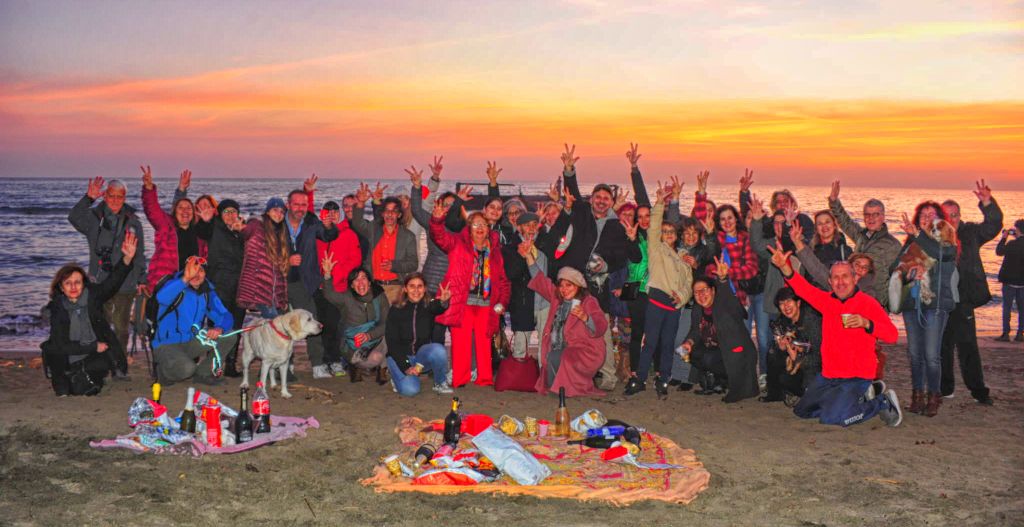 Il brindisi al tramonto di Capodanno